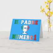 Il Padre Numero 1 #1 Pap in het Italiaans Vaderdag Kaart (Gele Bloem)