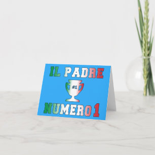 Il Padre Numero 1 #1 Pap in het Italiaans Vaderdag Kaart