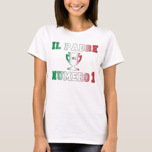 Il Padre Numero 1 #1 Pap in Italiaans Vaderdag T-shirt