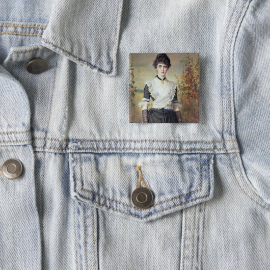 Il Penseroso Vierkante Button 5,1 Cm (In situ)