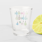 Il pesce che amava l'uccellino shot glas (Achterkant)
