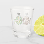 Il pesce che amava l'uccellino shot glas (Achterkant)