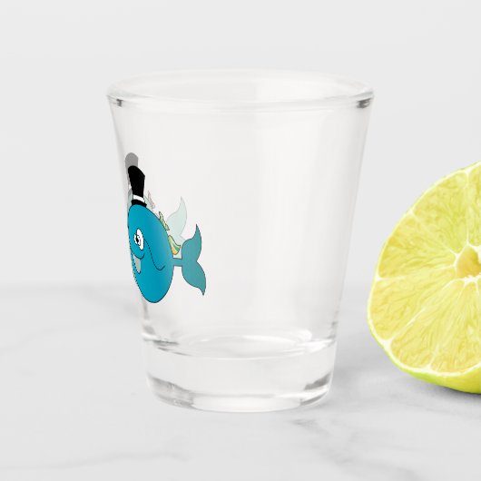 Il pesce che amava l'uccellino shot glas (Rechts)