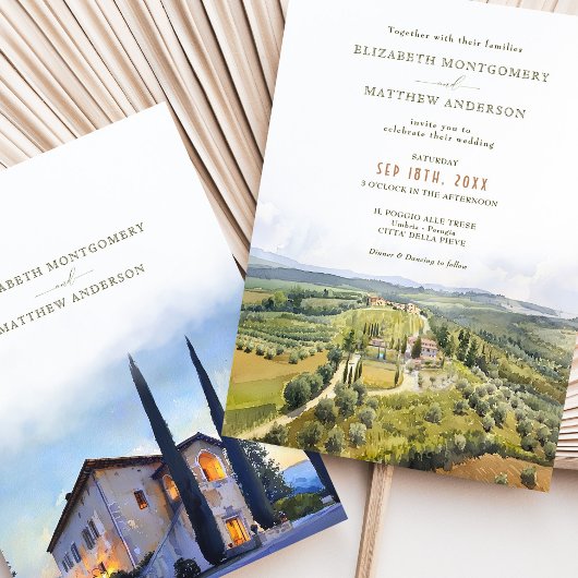 Il Poggio Alle Trese Italië Destination Wedding Kaart