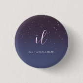 "il" pronom badge ronde button 3,2 cm (Voorkant)