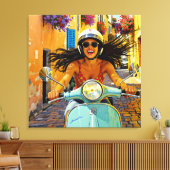 “Il riso del vento” (Lach van de Wind) Canvas Afdruk (Insitu (Woonkamer))