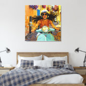 “Il riso del vento” (Lach van de Wind) Canvas Afdruk (Insitu (Slaapkamer))