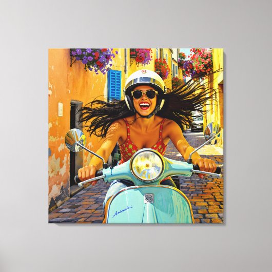 “Il riso del vento” (Lach van de Wind) Canvas Afdruk (Voorkant)
