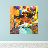 “Il riso del vento” (Lach van de Wind) Canvas Afdruk (Insitu (Houten vloer))