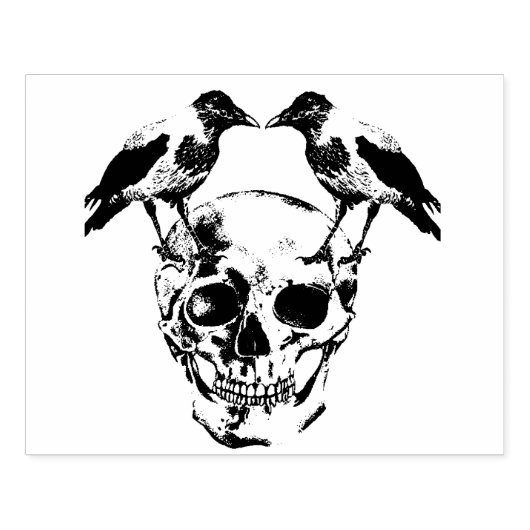 Il teschio e i corvi della corona rubberstempel (Afrduk)