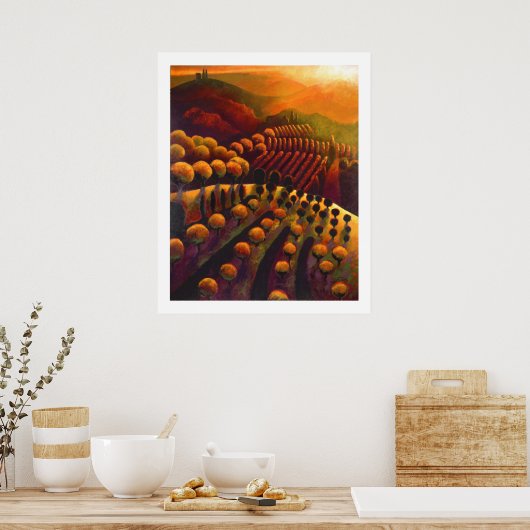 Il tramonto dalla cucina poster (Keuken)
