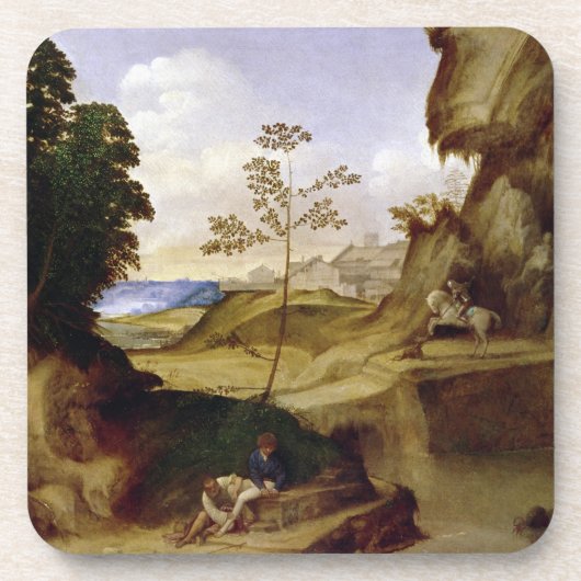 Il Tramonto (The Sunset) (olie op doek) Drankjes Onderzetter (Voorkant)