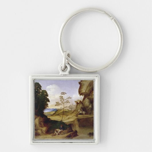 Il Tramonto (The Sunset) (olie op doek) Sleutelhanger (Voorkant)