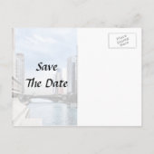 IL - Uitzicht van de Brug van Michigan Avenue spar Aankondigingskaart (Achterkant)