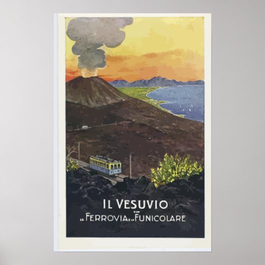 Il Vesuvio Ferrovia Funicolare,  Poster (Voorkant)