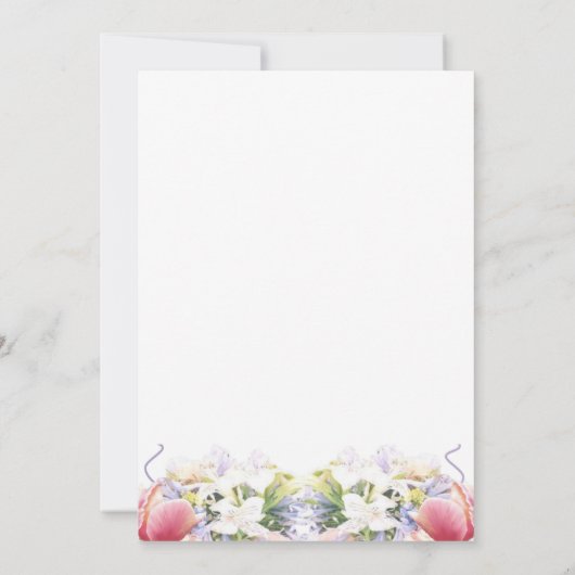 Ilac Wildflower Romantische Huwelijksuitnodigingen Save The Date (Achterkant)