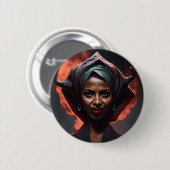 Ilan Omar Shows HAAR Duizelpaarden Ronde Button 5,7 Cm (Voorkant /achterkant)