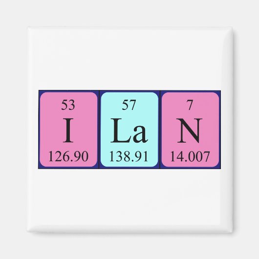 Ilan periodieke lijstnaam magnet (Voorkant)