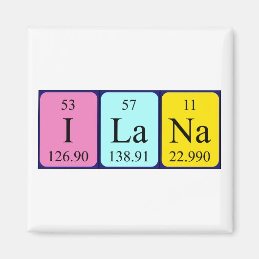 Ilana periodiek table name magnet (Voorkant)