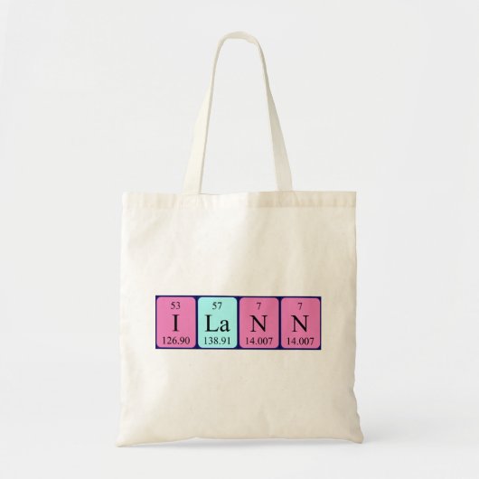 Ilann periodieke lijstnaam canvas tas (Voorkant)