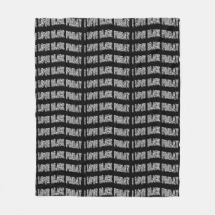 ILBF-zwart-band Fleece Deken