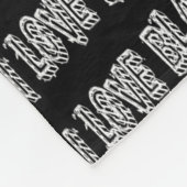 ILBF-zwart-band Fleece Deken (Hoek)