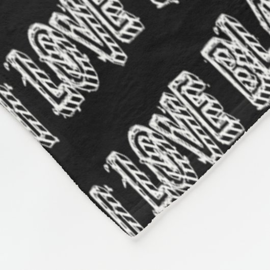 ILBF-zwart-band Fleece Deken (Hoek)