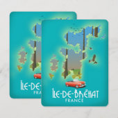 Île-de-Bréhat, frankrijk vintage reisposter (Voorkant / Achterkant)