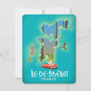 Île-de-Bréhat, Frankrijk vintage stijl reisposter