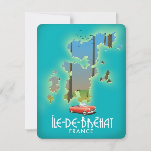 Île-de-Bréhat, Frankrijk vintage stijl reisposter (Voorkant)