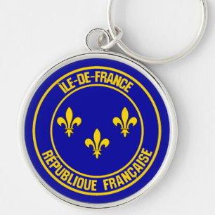 Île-de-France Round Emblem Sleutelhanger