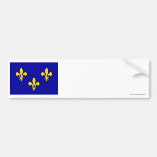 Ile-de-France-vlag Bumpersticker (Voorkant)