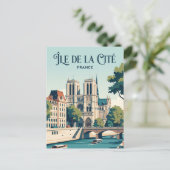 Île de la Cité Frankrijk Briefkaart (Staand voorkant)