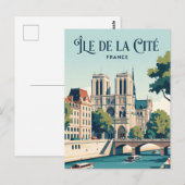 Île de la Cité Frankrijk Briefkaart (Voorkant / Achterkant)