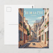 Île de la Cité Frankrijk Briefkaart (Voorkant / Achterkant)