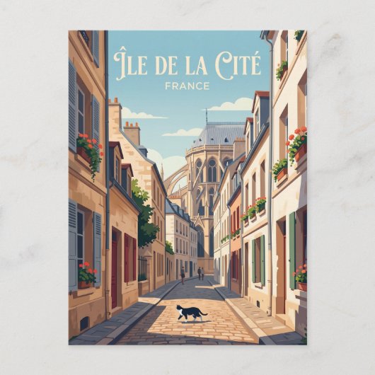 Île de la Cité Frankrijk Briefkaart (Voorkant)
