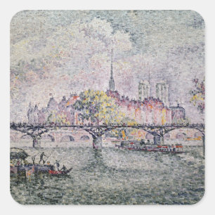 Ile de la Cite, Parijs, 1912 Vierkante Sticker
