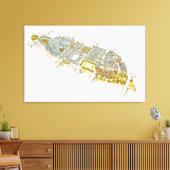 Ile-de-la-Cite. Parijs Frankrijk Canvas Afdruk (Insitu (Woonkamer))