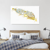 Ile-de-la-Cite. Parijs Frankrijk Canvas Afdruk (Insitu (Slaapkamer))