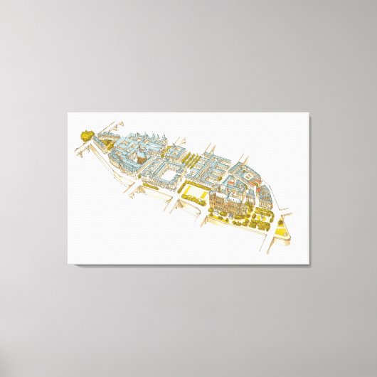 Ile-de-la-Cite. Parijs Frankrijk Canvas Afdruk (Voorkant)