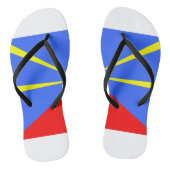 Ile de la Réunion Drapeau 974 Teenslippers (Voetbed)