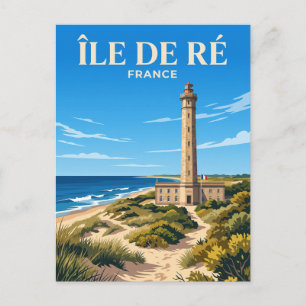 Île de Ré-vuurtoren Frankrijk Briefkaart