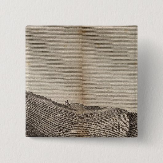 Ile de Staffa Vierkante Button 5,1 Cm (Voorkant)