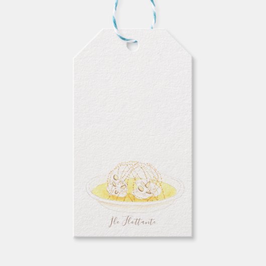 Île Flottante waterverf Cadeaulabel (Voorkant)