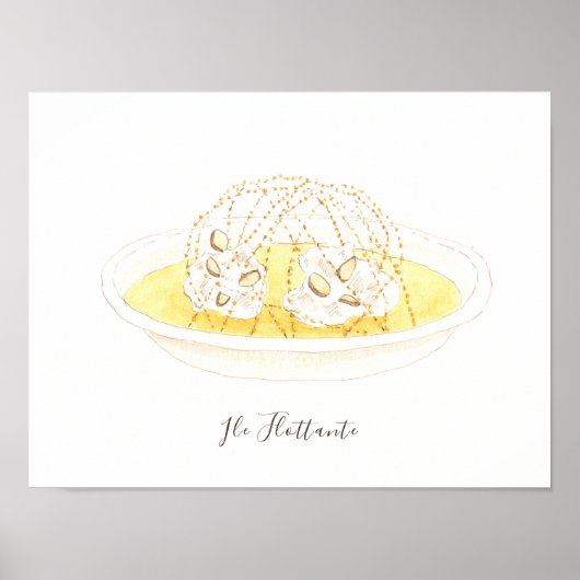 Ile Flottante waterverf Poster (Voorkant)