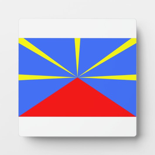 Ile Réunion 974 Réunion Eiland Vlag Maveli Fotoplaat (Voorkant)
