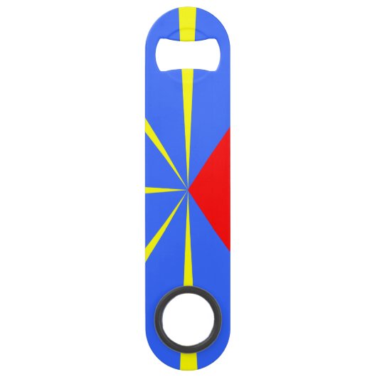 Ile Réunion 974 Réunion Island Drapeau Maveli Speed Flessenopener (Voorkant)