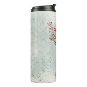 Ilex-bessen in een dampthermische getumbler thermosbeker (Gedraaid links)