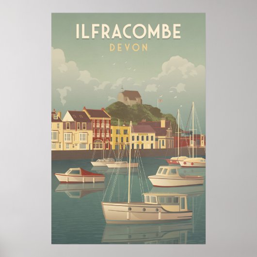 Ilfracombe Devon Travel Poster (Voorkant)