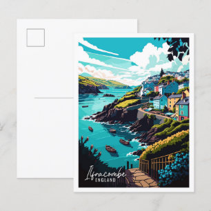 Ilfracombe England Art vintage reisillustratie Briefkaart